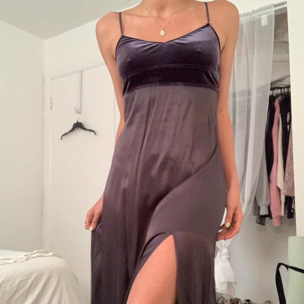 Navy Velvet Prom Dress!
